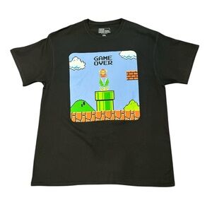 Black 'Game Over' Retro Video Game Graphic Tee
